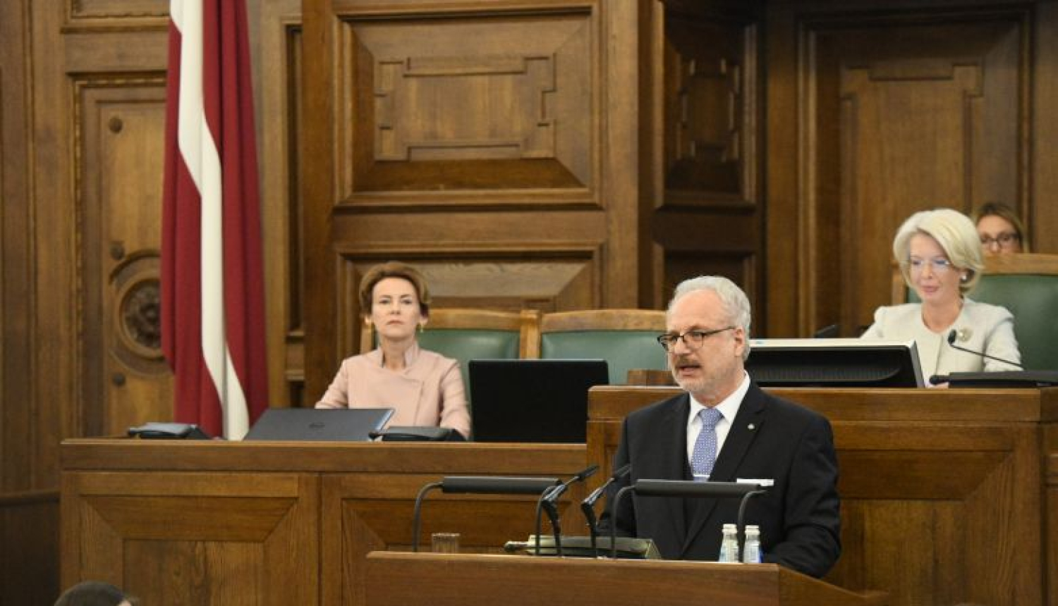 Valsts prezidenta Egila Levita runa Saeimā, amatā stājoties