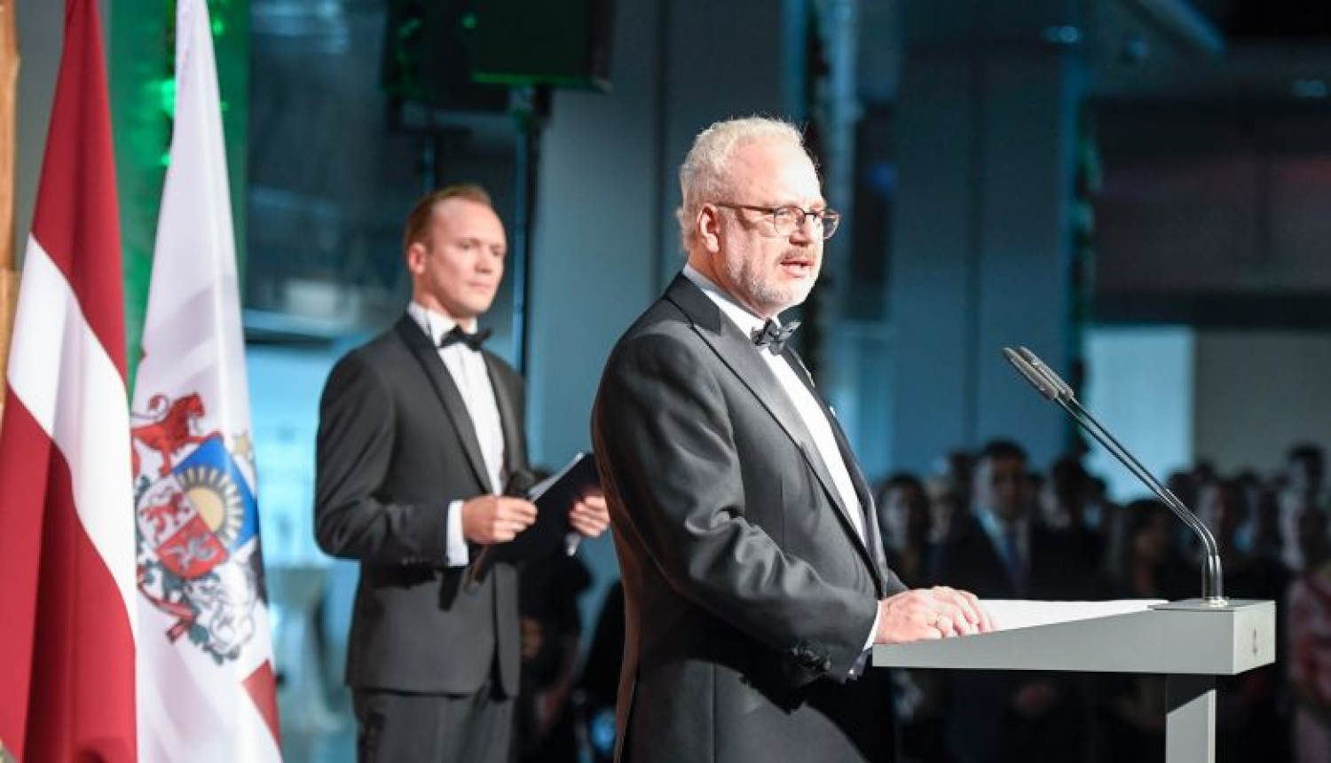 Valsts prezidenta Egila Levita uzruna Inaugurācijas sarīkojumā Latvijas Nacionālajā bibliotēkā