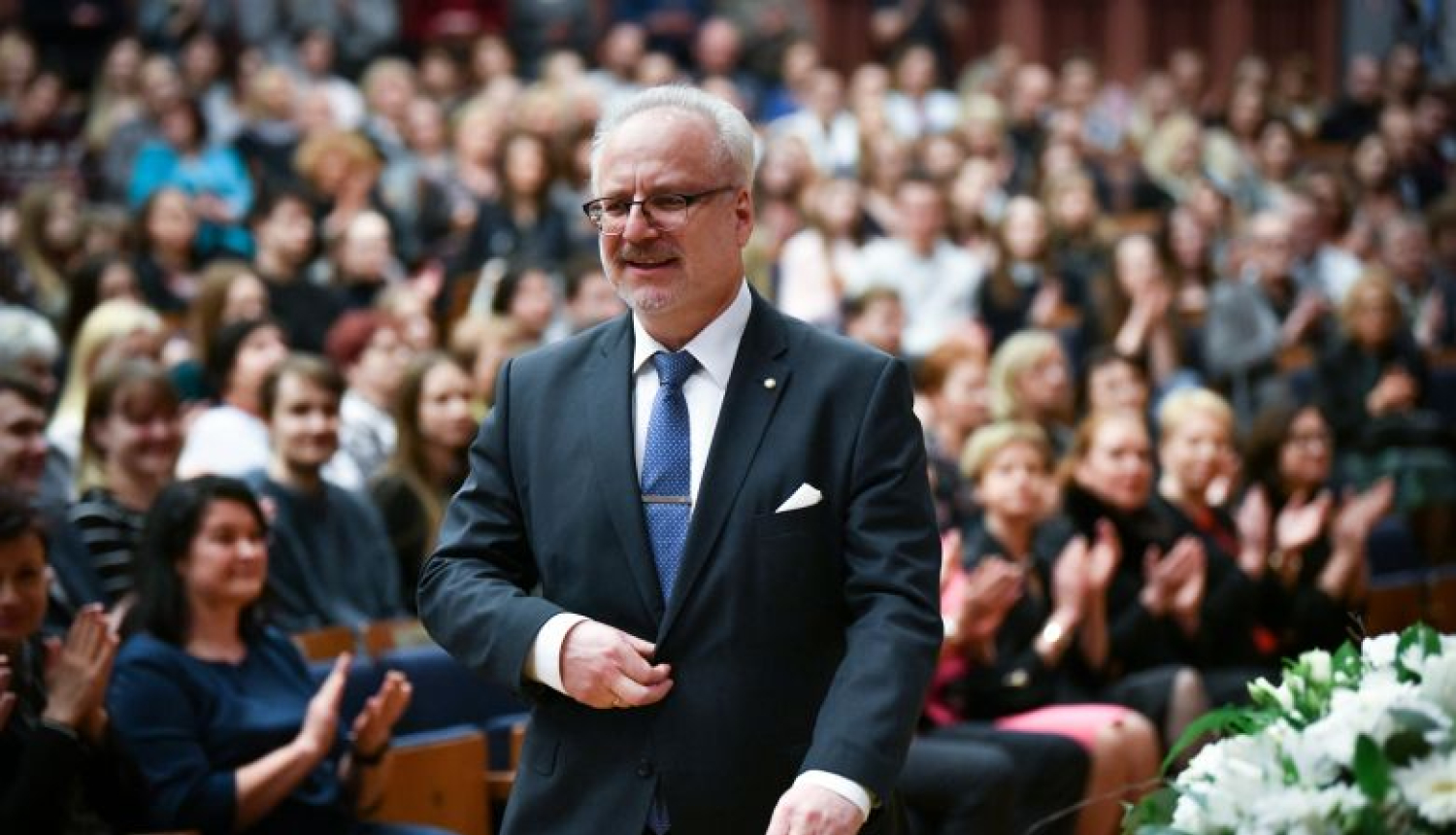 Valsts prezidenta Egila Levita lekcija “Demokrātijas attīstība Latvijā” Rīgas Stradiņa universitātē