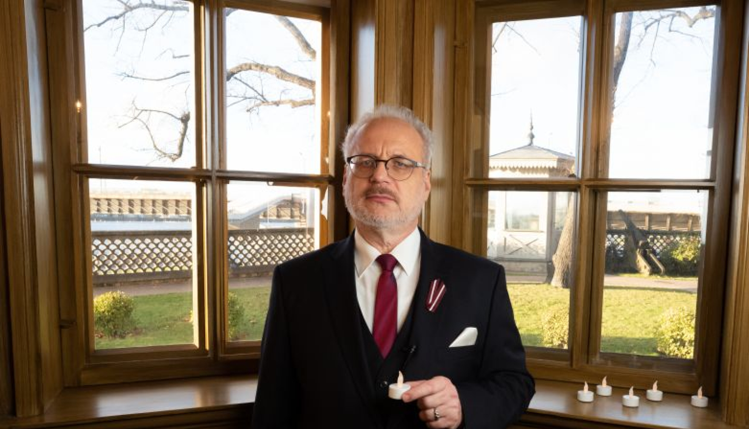 Valsts prezidenta Egila Levita sveiciens Lāčplēša dienā