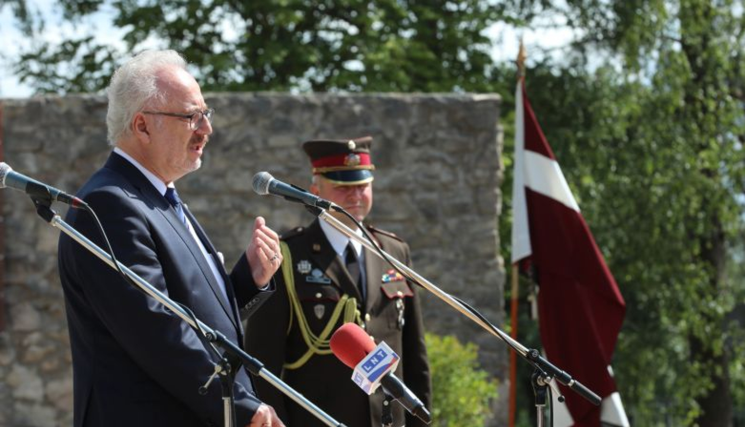 Valsts prezidenta Egila Levita uzruna Latvijas politiski represēto personu ikgadējā salidojumā Ikšķilē 2019. gada 3. augustā