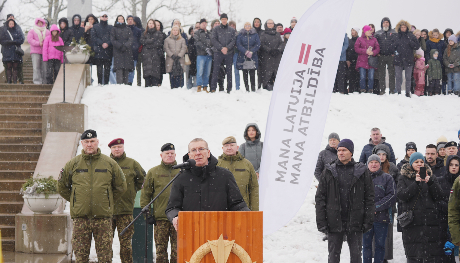Valsts prezidenta Edgara Rinkēviča uzruna Zemessardzes 2. Vidzemes brigādes 25. Kaujas atbalsta bataljona Valsts aizsardzības dienesta svinīgajā zvēresta ceremonijā Alūksnē