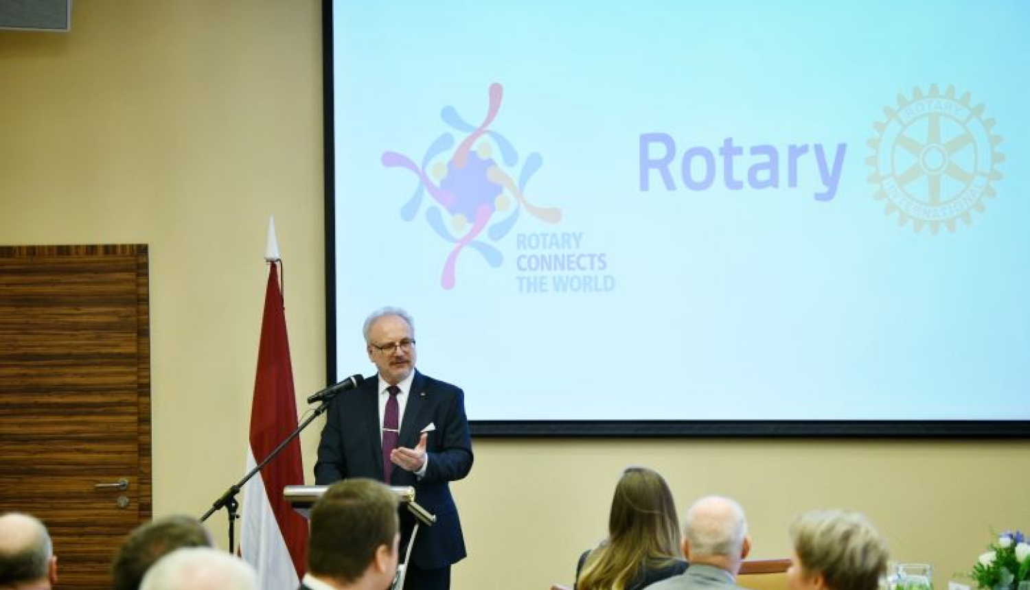 Valsts prezidenta Egila Levita uzruna Latvijas Rotari klubu pārstāvjiem