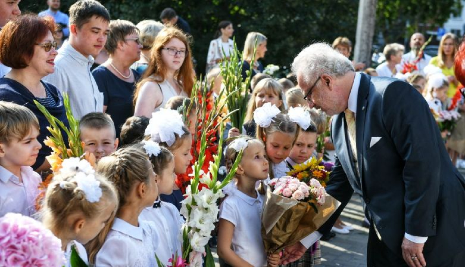Valsts prezidenta Egila Levita uzruna Zinību dienā Rīgas 88. vidusskolā