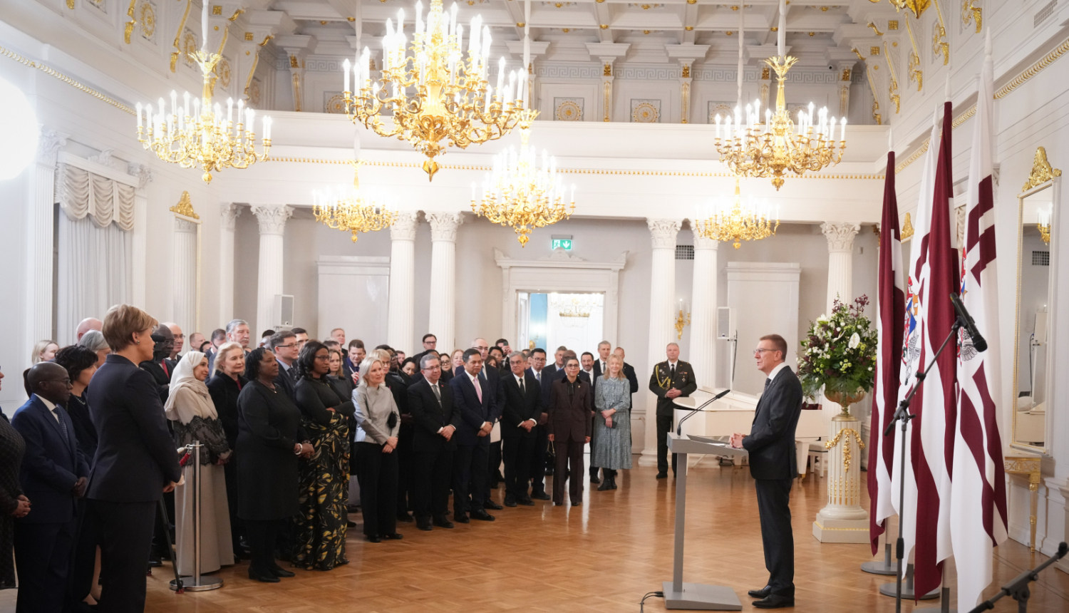 Valsts prezidenta Edgara Rinkēviča rīkota pieņemšana ārvalstu diplomātisko misiju Latvijā vadītājiem