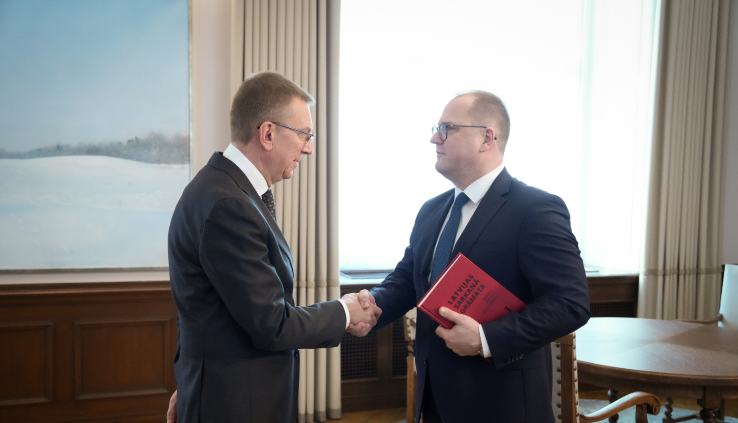 Valsts prezidenta Edgara tikšanās ar viedās administrācijas un reģionālās attīstības ministru Raimondu Čudaru