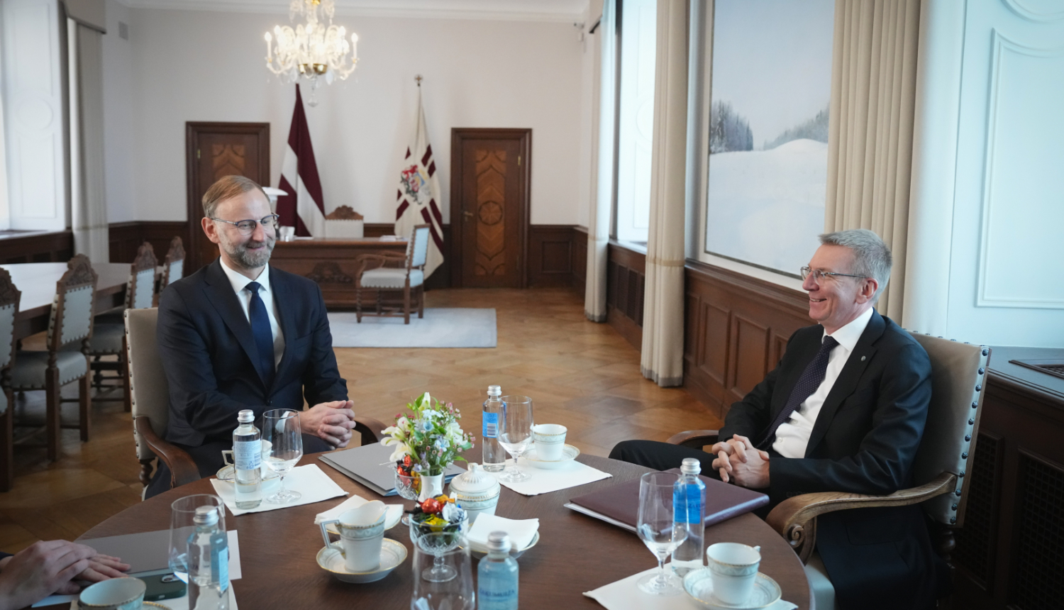 Valsts prezidenta Edgara Rinkēviča tikšanās ar satiksmes ministru Ati Švinku