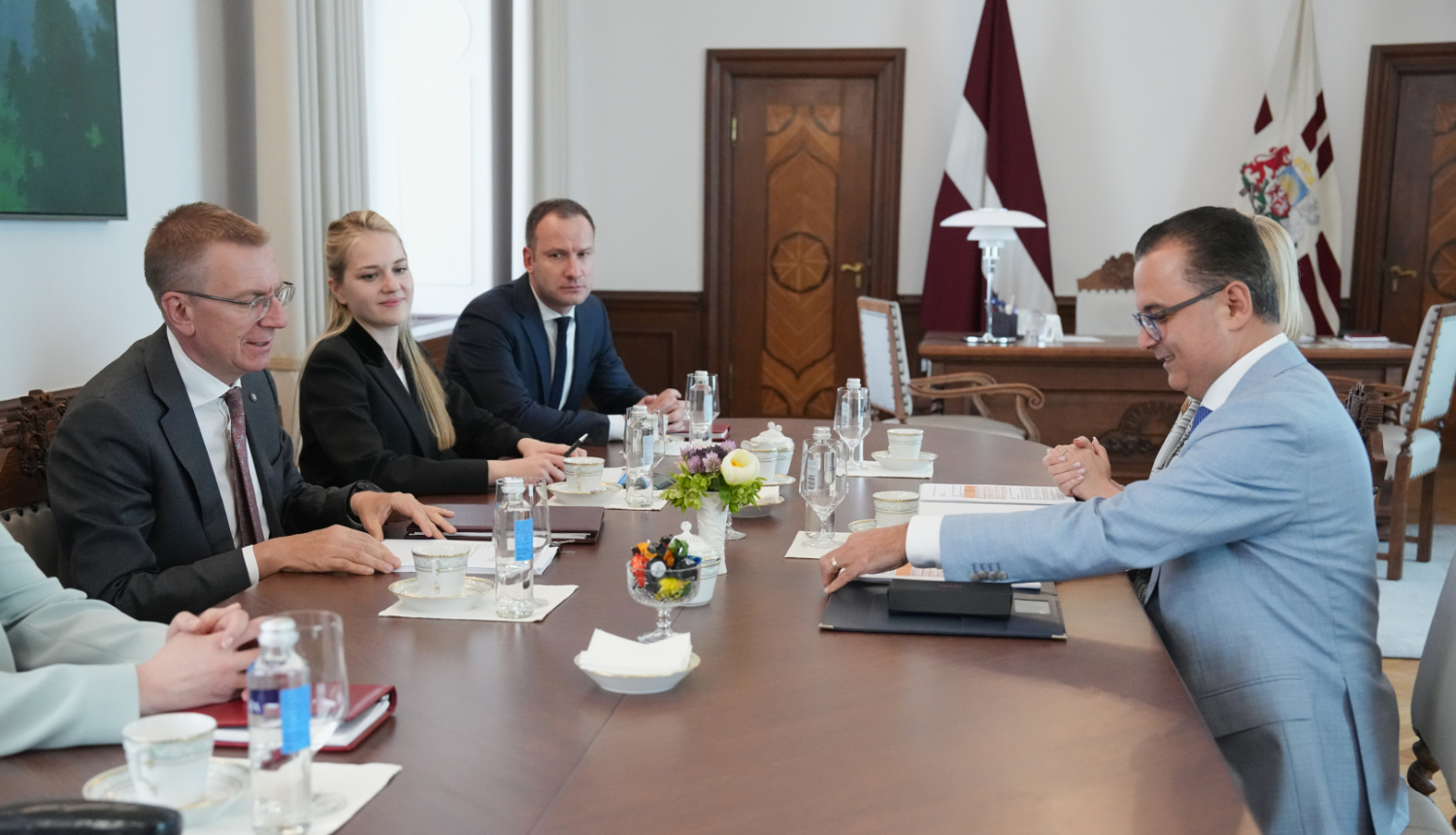 Valsts prezidenta Edgara Rinkēviča tikšanās veselības ministru Hosamu Abu Meri