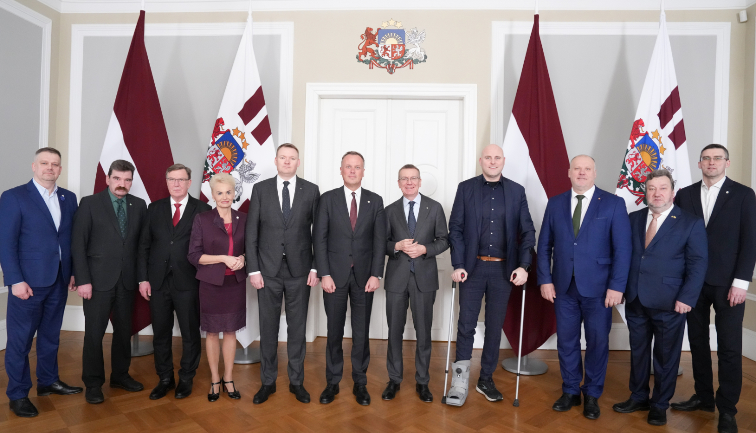 Valsts prezidents Edgars Rinkēvičs Rīgas pilī tiekas ar Saeimas frakciju "Apvienotais saraksts – Latvijas Zaļā partija, Latvijas Reģionu Apvienība, Liepājas partija"