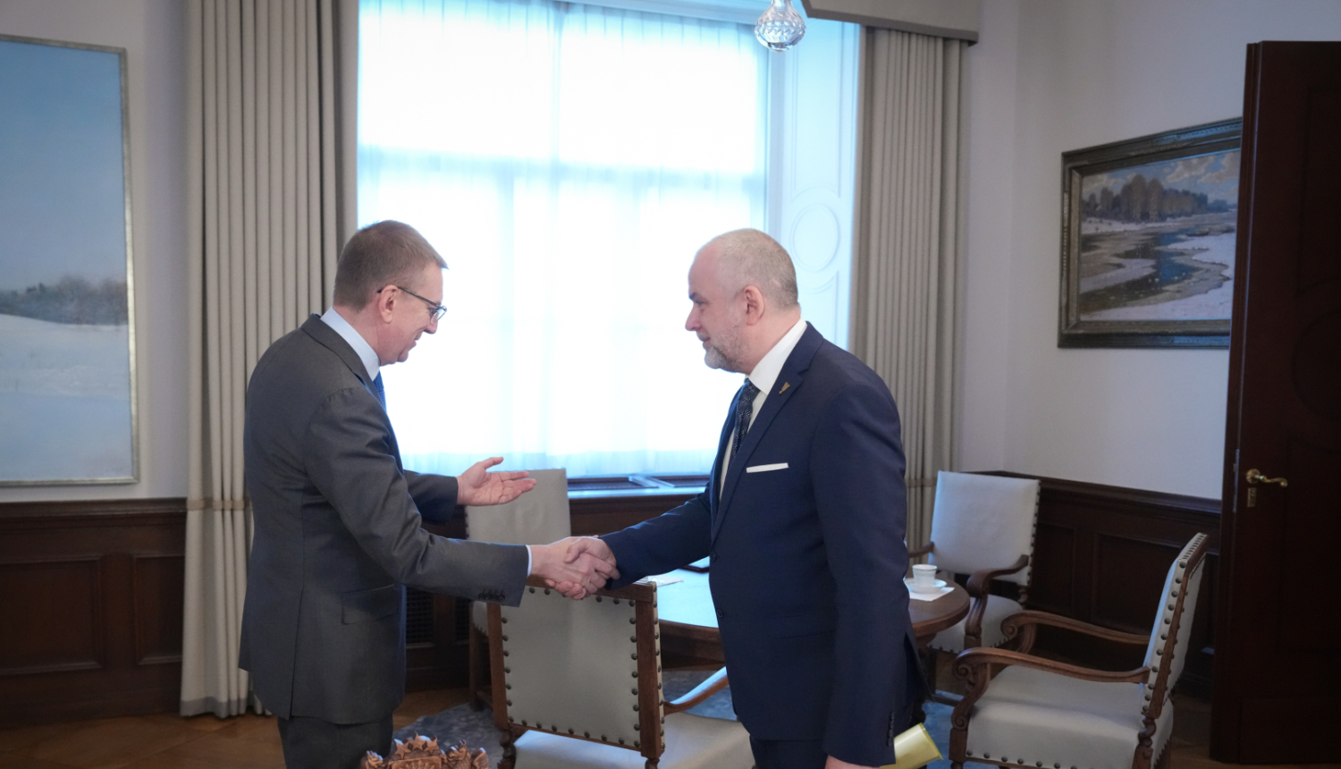 30. janvārī Valsts prezidents Edgars Rinkēvičs Rīgas pilī tikās ar Valmieras novada domes priekšsēdētāju Jāni Baiku.