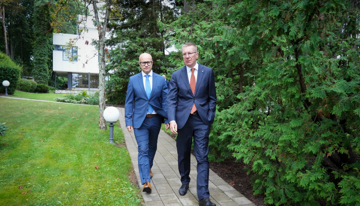 Valsts prezidents Edgars Rinkēvičs tiekas ar valsts kontrolieri Edgaru Korčaginu