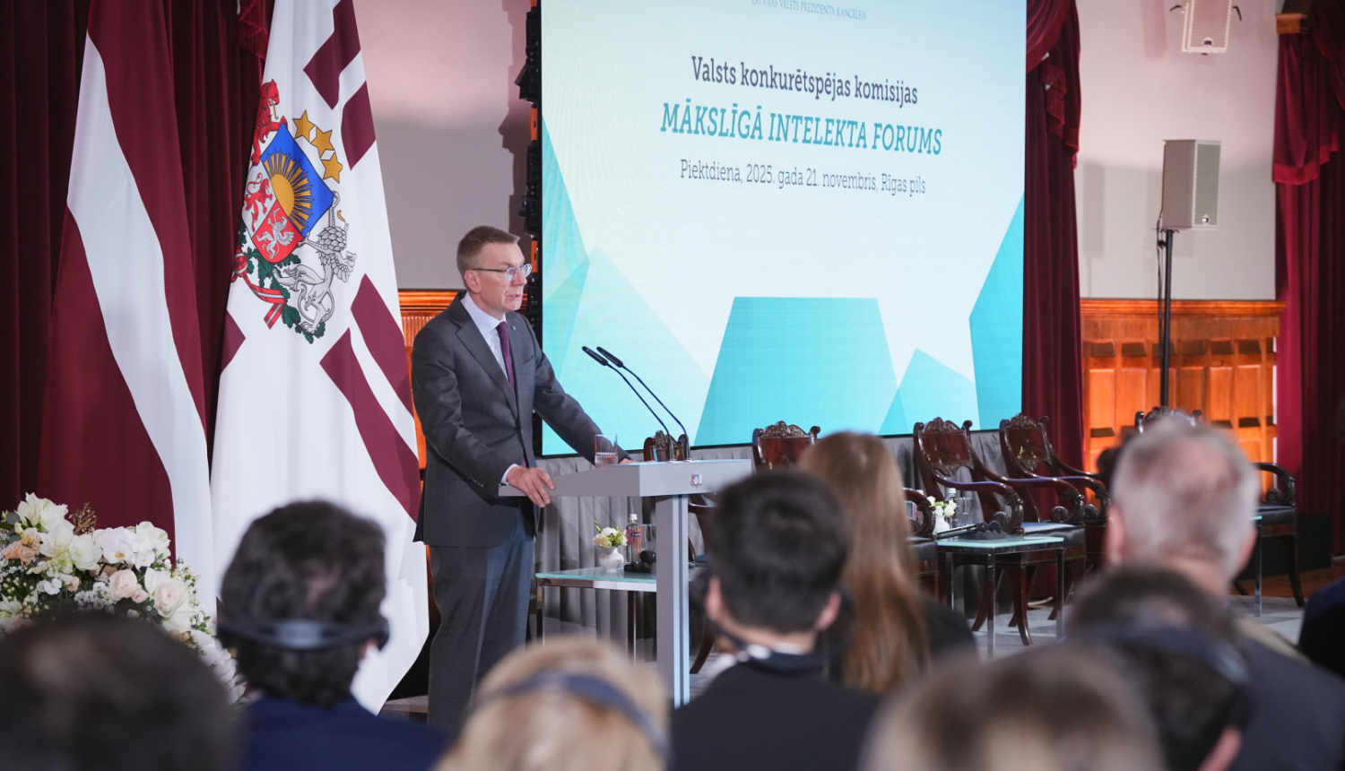 Valsts prezidenta Edgara Rinkēviča uzruna Valsts konkurētspējas komisijas Mākslīgā intelekta forumā Rīgas pilī