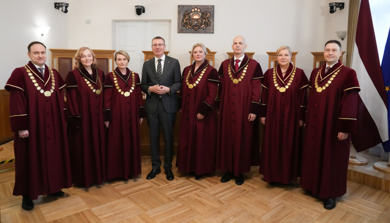 07.02.2025. Valsts prezidenta Edgara Rinkēviča dalība Satversmes tiesas svinīgajā sēdē par godu tiesas gada atklāšanai