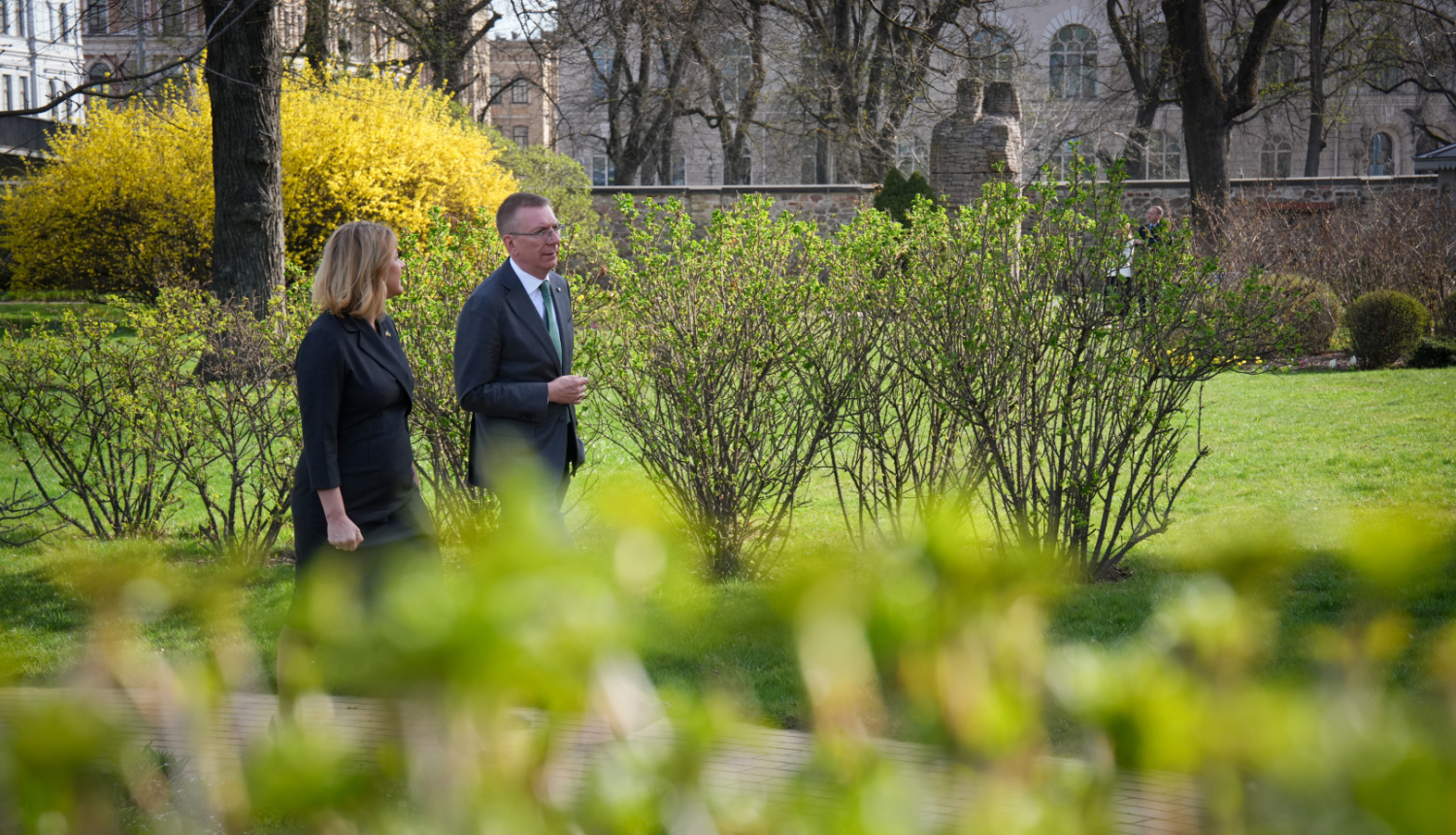 Valsts prezidenta Edgara Rinkēviča un Ministru prezidentes Evikas Siliņas preses konference