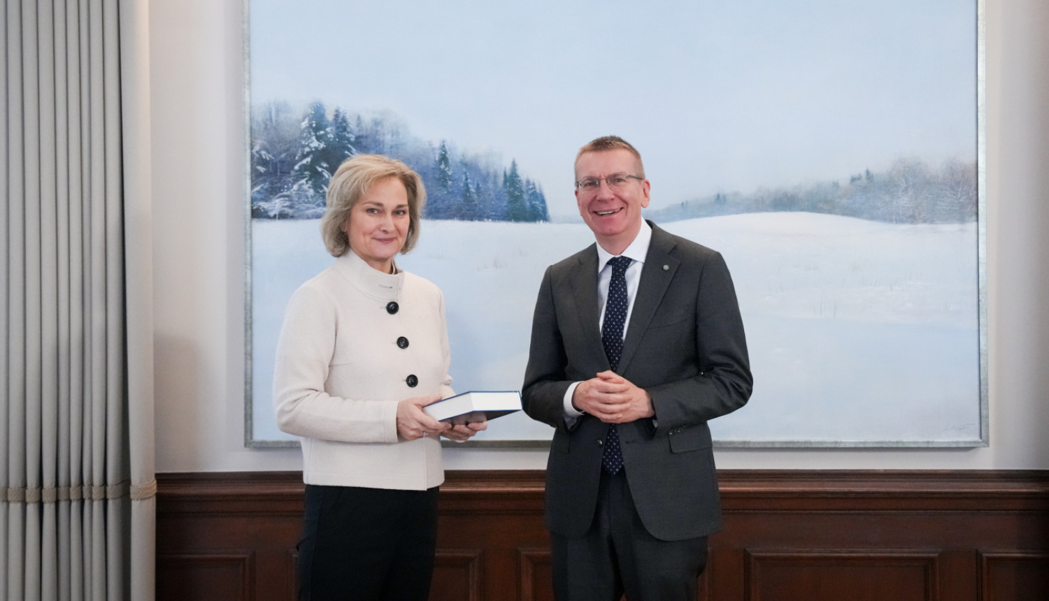 Valsts prezidenta Edgara Rinkēviča tikšanās ar Eiropas Savienības Tiesas tiesnesi Inetu Ziemeli