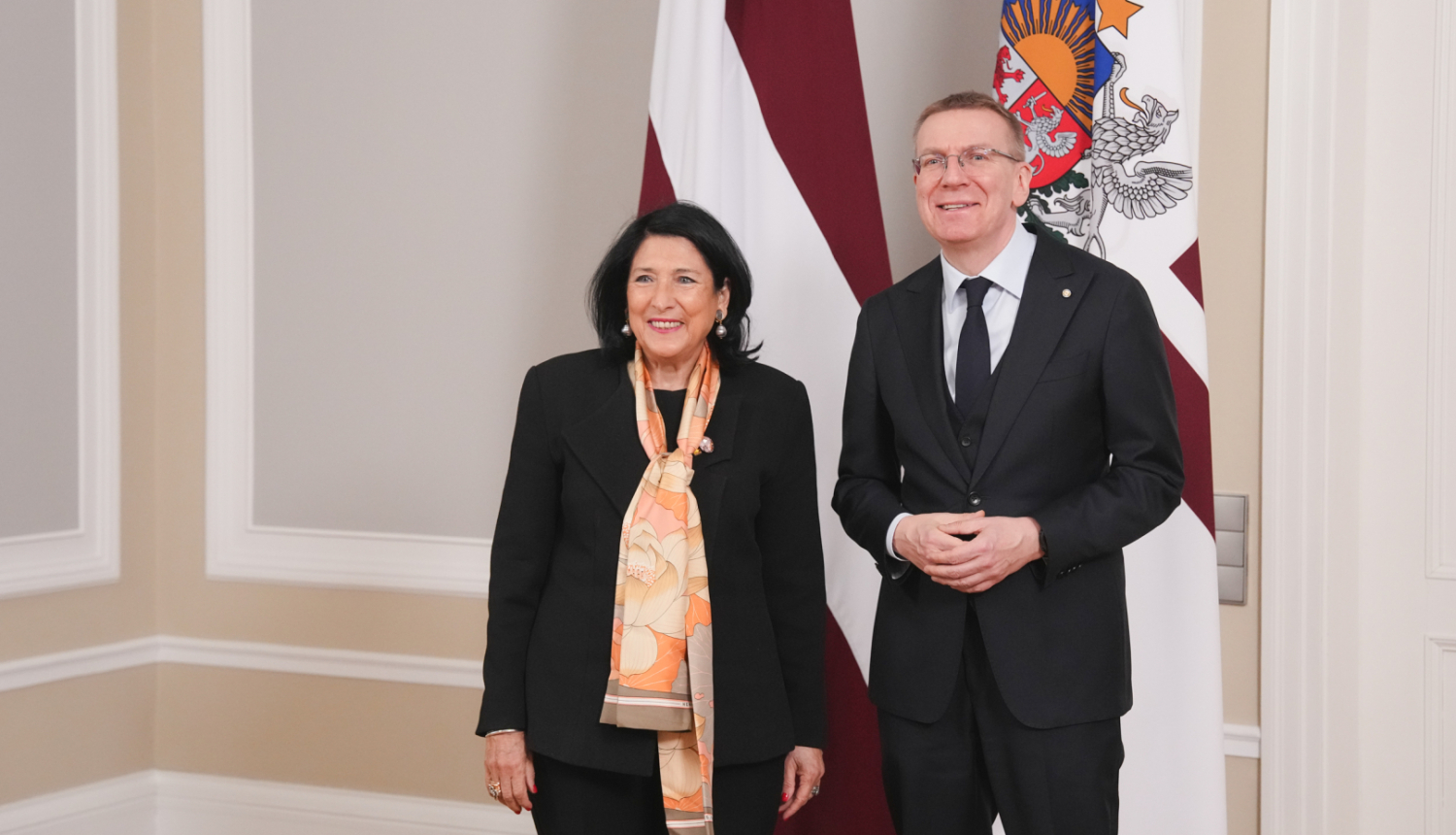 26.03.2025. Valsts prezidenta Edgara Rinkēviča tikšanās ar Gruzijas 5. prezidenti Salomi Zurabišvili (Salome Zourabichvili)