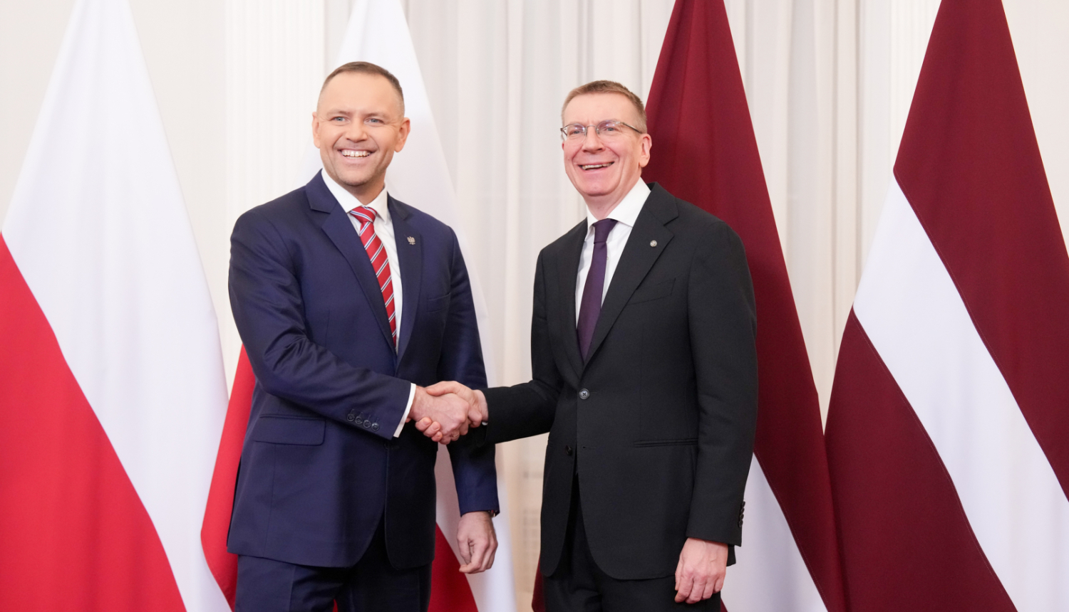 Valsts prezidents Edgars Rinkēvičs Rīgas pilī tiekas ar Polijas Republikas prezidentu Karolu Navrocki 