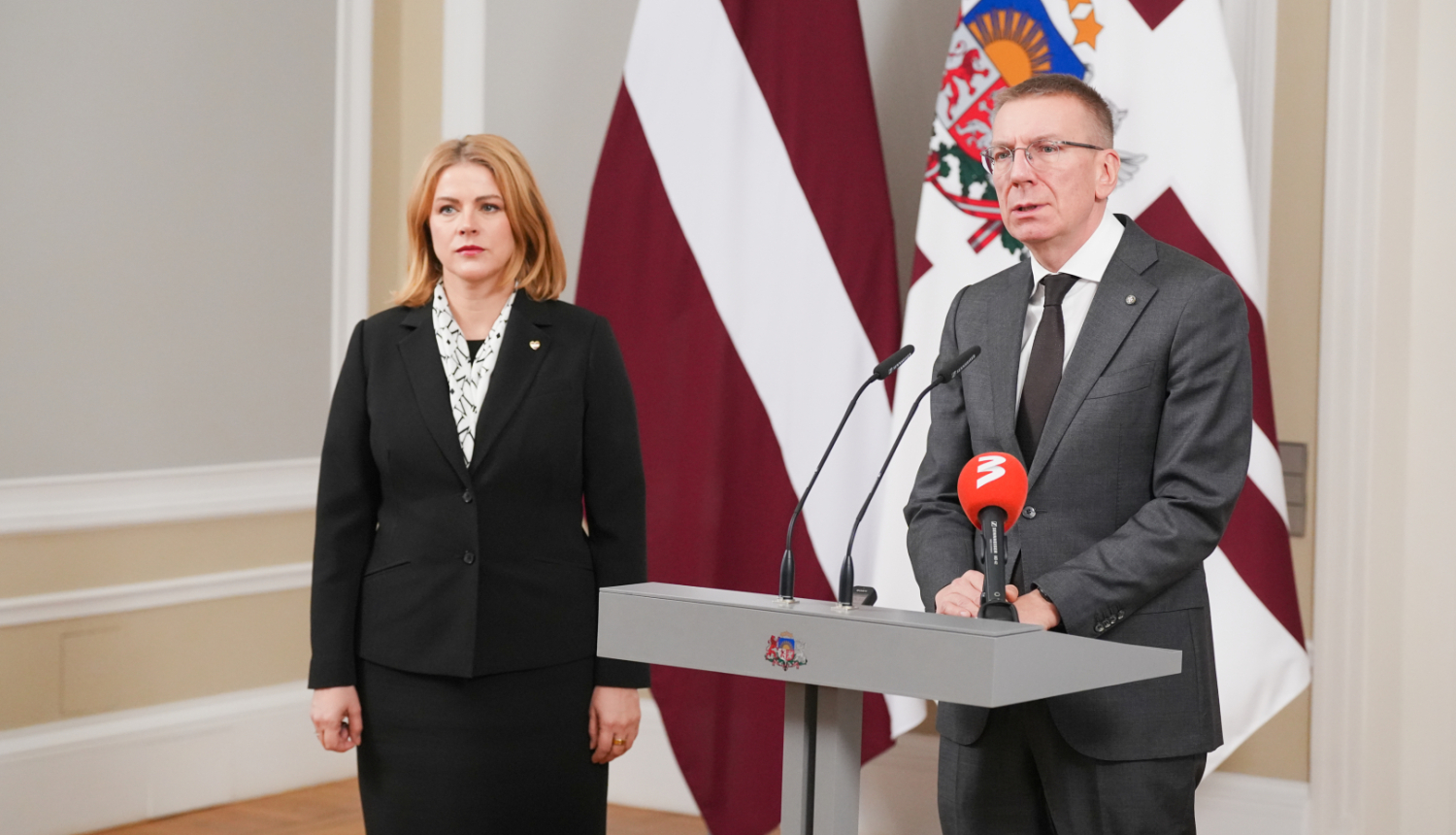 Valsts prezidenta Edgara Rinkēviča un Ministru prezidentes Evikas Siliņas tikšanās un kopīga preses konference