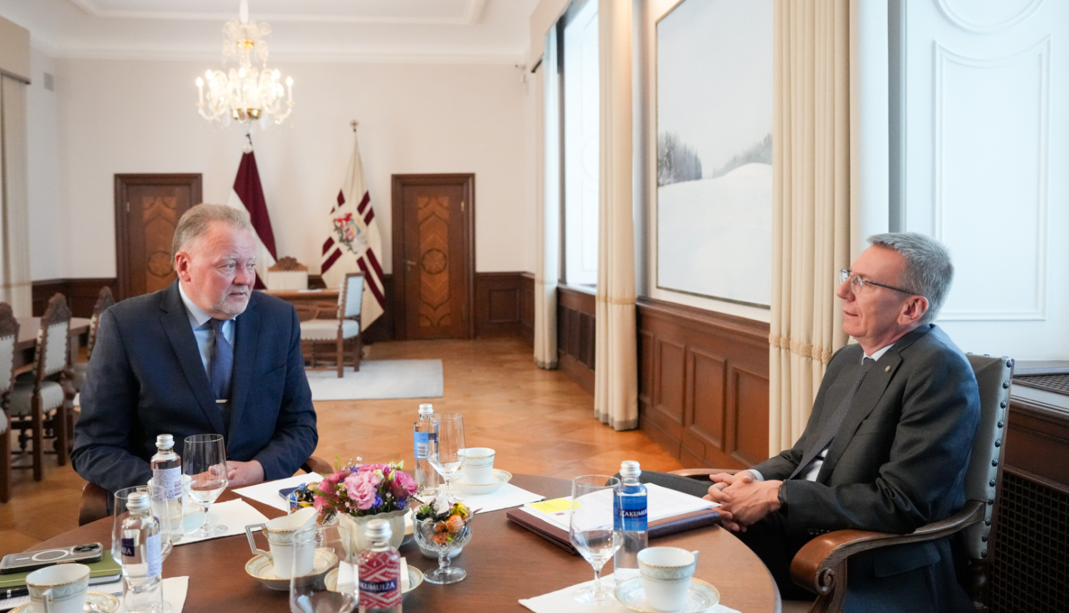 Valsts prezidents tiekas Krāslavas novada pašvaldības vadītāju