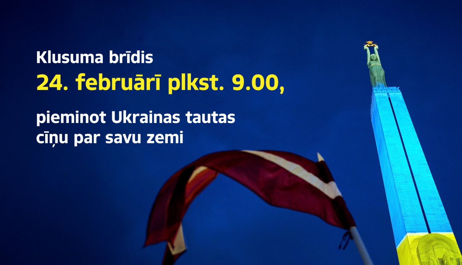 Klusuma brīdis 24. februārī