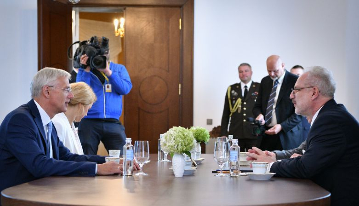Valsts prezidenta Egila Levita un Ministru prezidenta Krišjāņa Kariņa preses konference