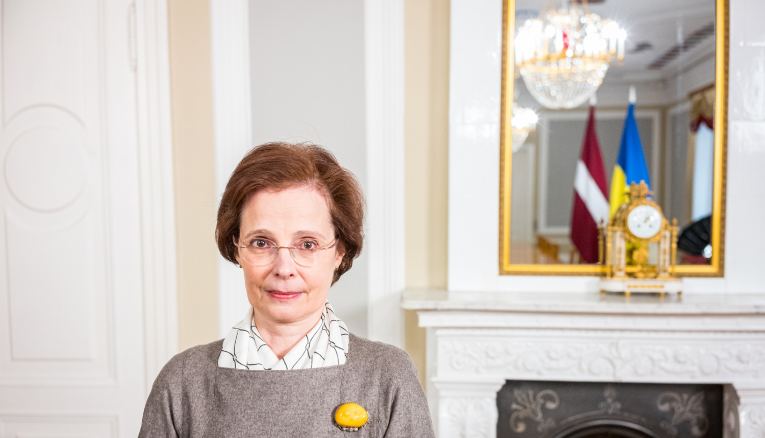 26.01.2023. Andras Levites uzruna Ukrainas bērnu slimnīcas “Ohmatdyt” un Ukrainas Veselības ministrijas rīkotajā kongresā “Bērni un karš. Mūsdienu izaicinājumi psiholoģiskās palīdzības un rehabilitācijas jomā kara laikā”. Fotro autors: Ilmārs Znotiņš, Valsts prezidenta kanceleja.