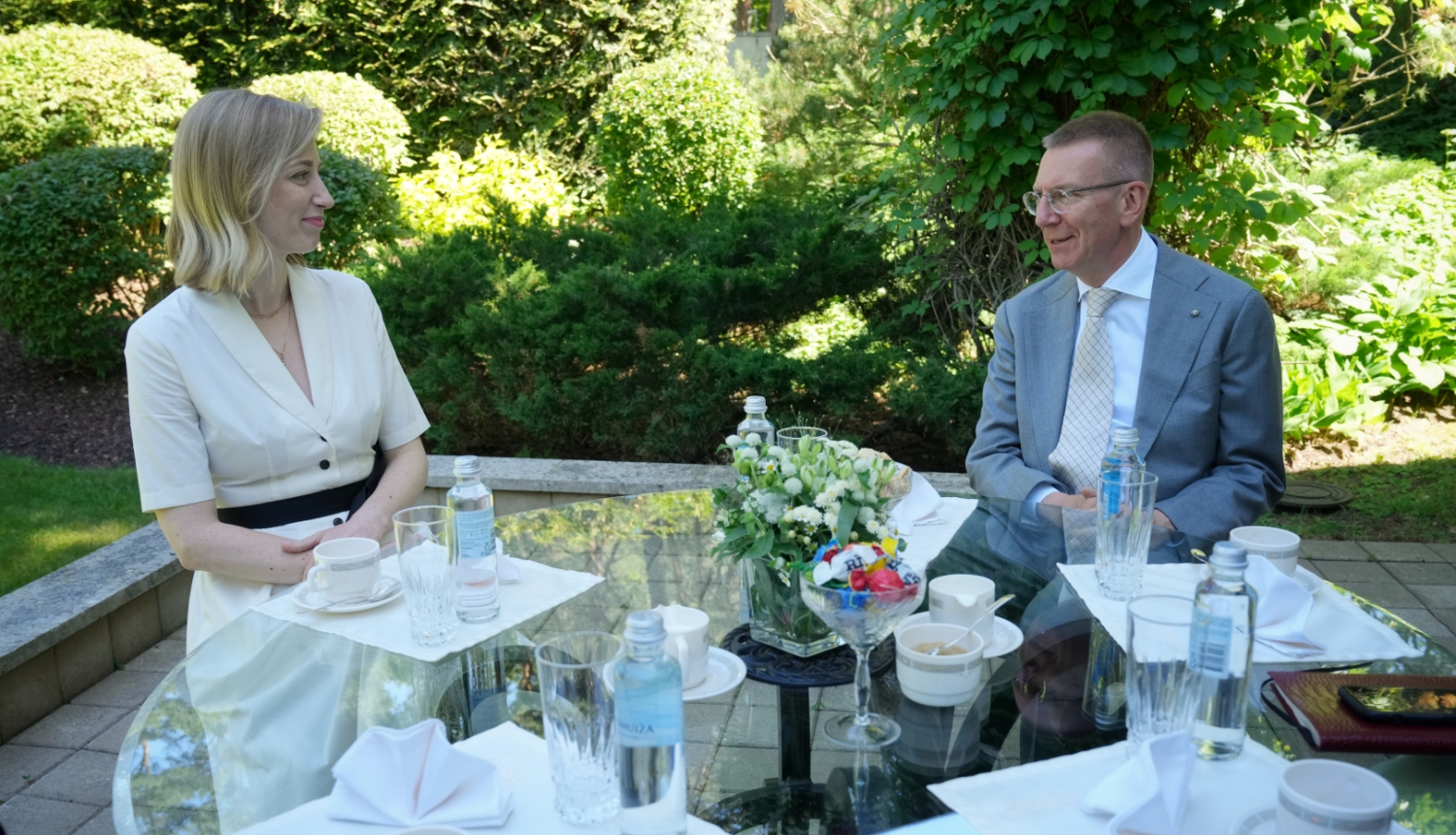 26.06.2024. Valsts prezidenta Edgara Rinkēviča tikšanās ar kultūras ministri Agnesi Lāci