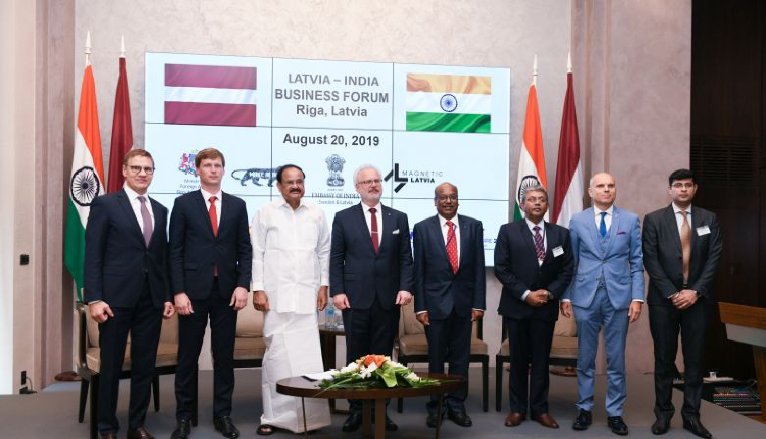 Valsts prezidenta Egila Levita uzruna Latvijas–Indijas biznesa foruma noslēguma pasākumā
