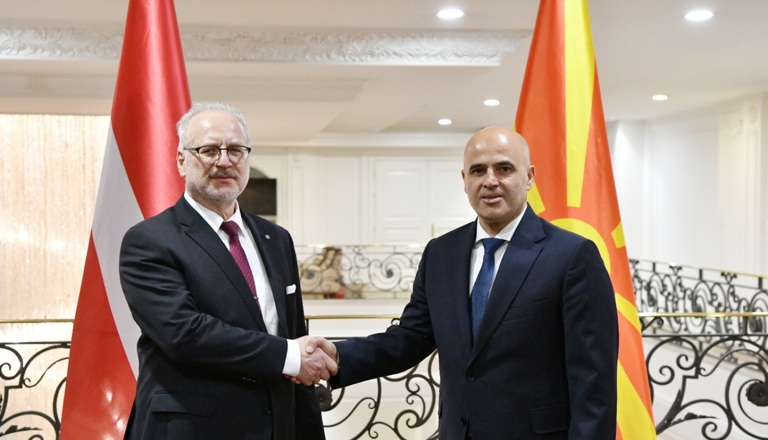 Valsts prezidenta Egila Levita oficiālā vizīte Ziemeļmaķedonijā. Tikšanās ar Ziemeļmaķedonijas premjerministru. 