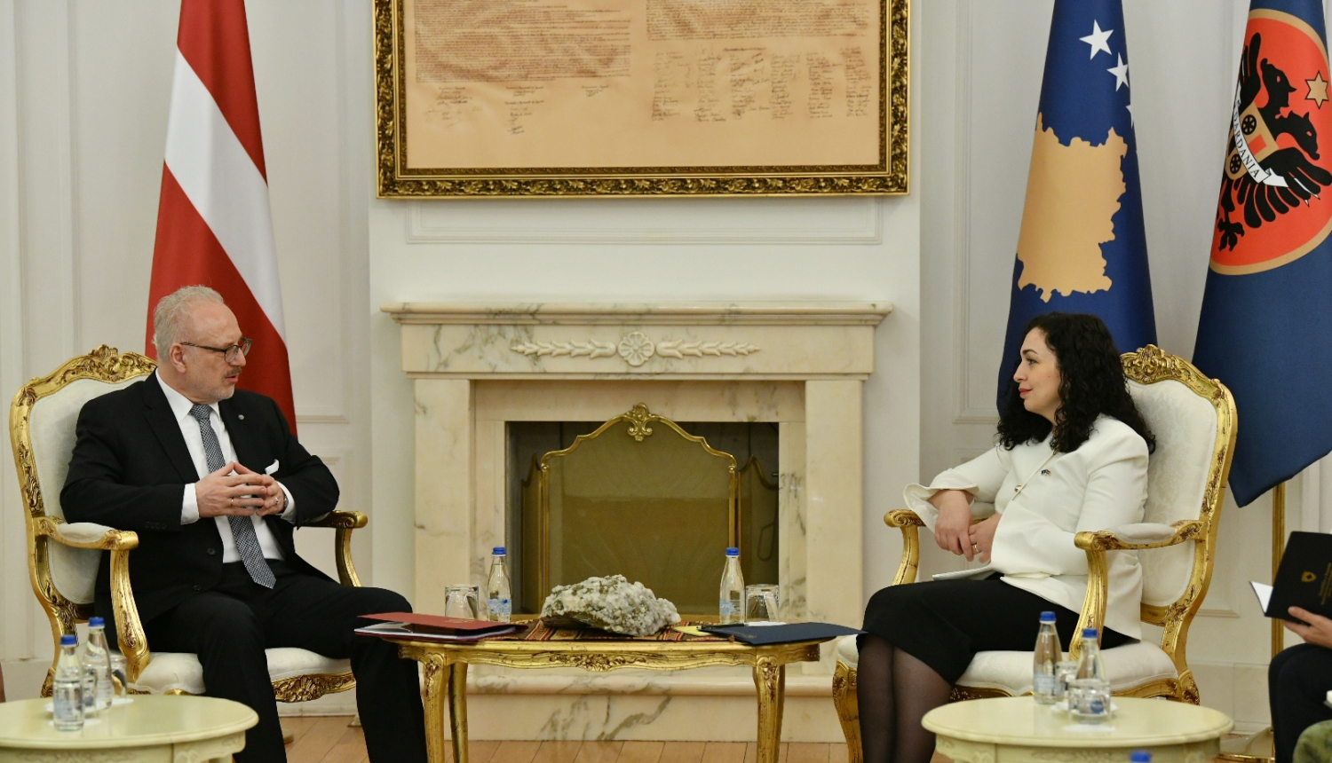 Egils Levits un Vjosa Osmani-Sadriu 