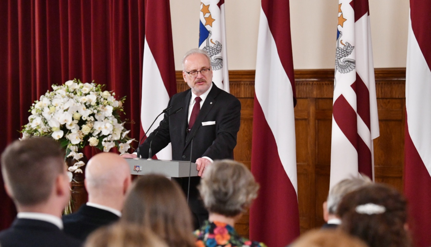 18.11.2022. Valsts prezidents Egils Levits svinīgā ceremonijā pasniedz Latvijas valsts augstākos apbalvojumus