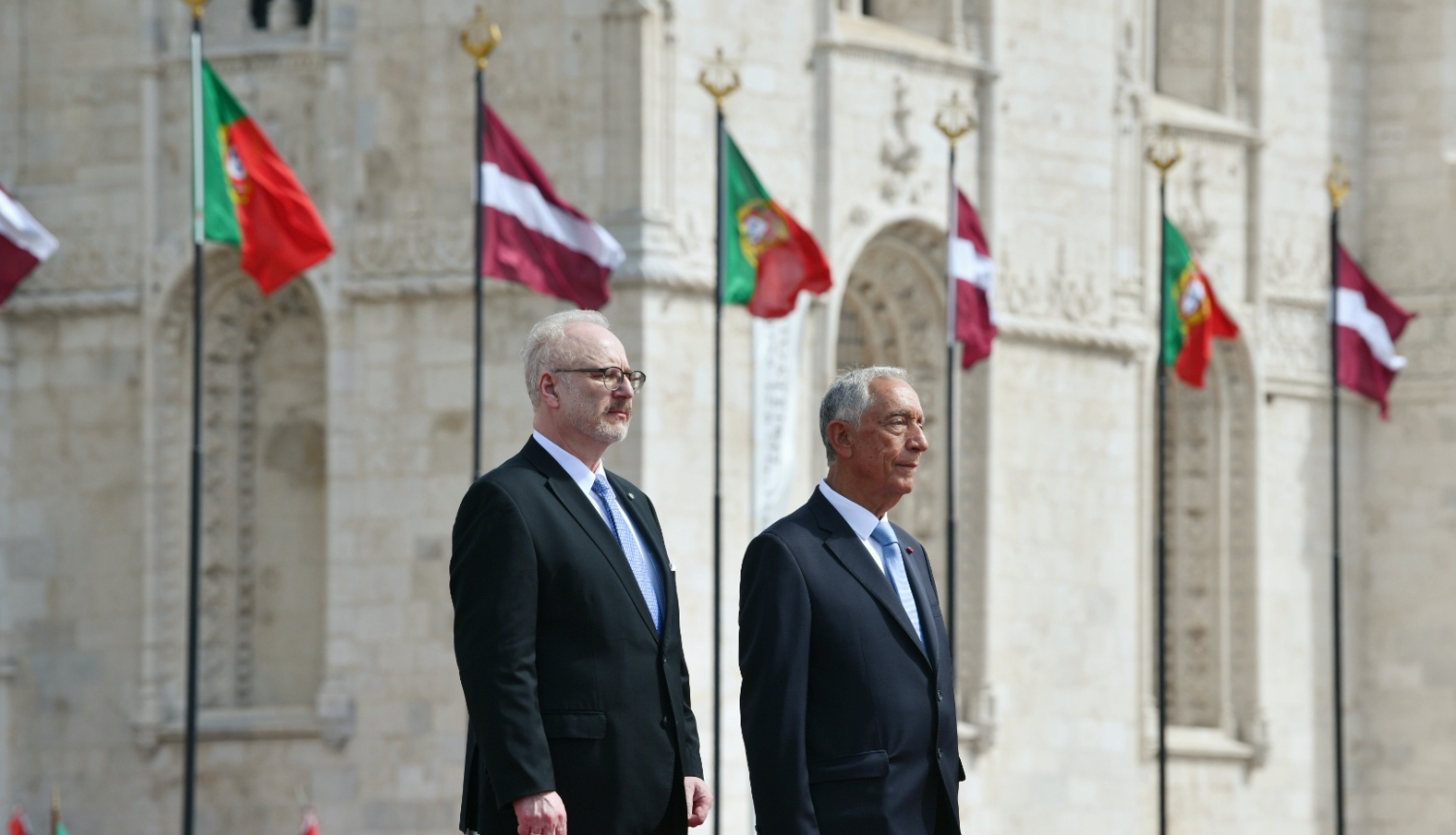 12.04.2023. Valsts prezidents Egils Levits atrodas valsts vizītē Portugālē. Oficiālā sagaidīšanas ceremonija.