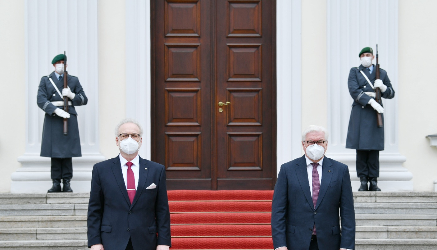 Valsts prezidents Egils Levits un Vācijas prezidents Franks Valters Šteinmeiers