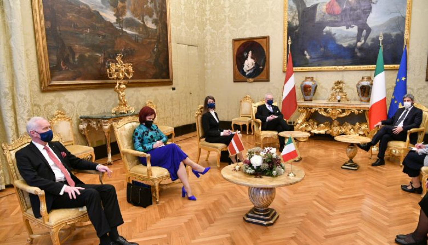 Valsts prezidents Romā pārrunā Latvijas un Itālijas starpparlamentāro sadarbību