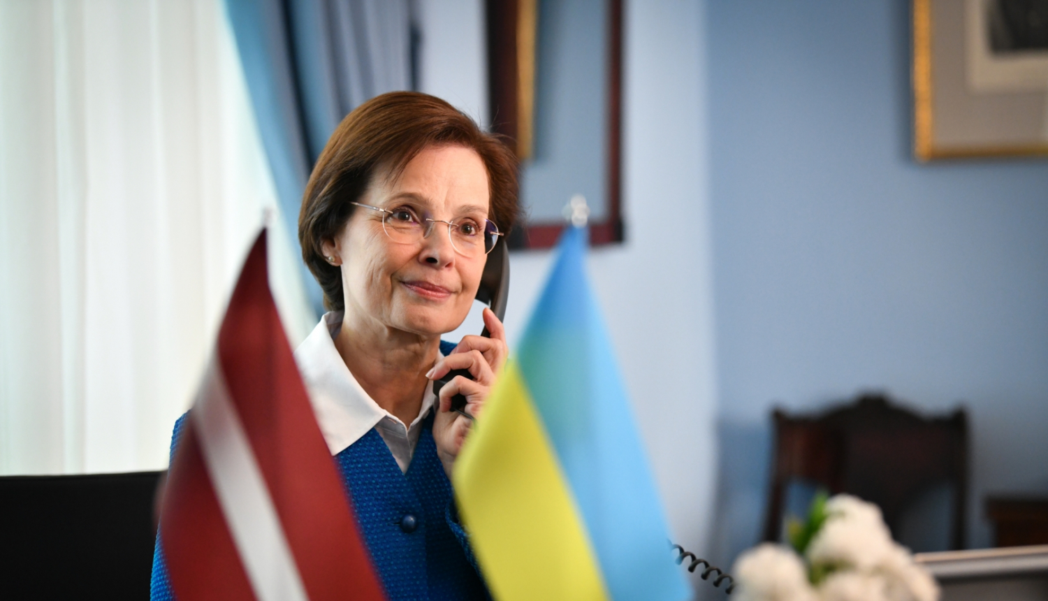 Andra Levite sarunājas ar Olenu Zelensku 