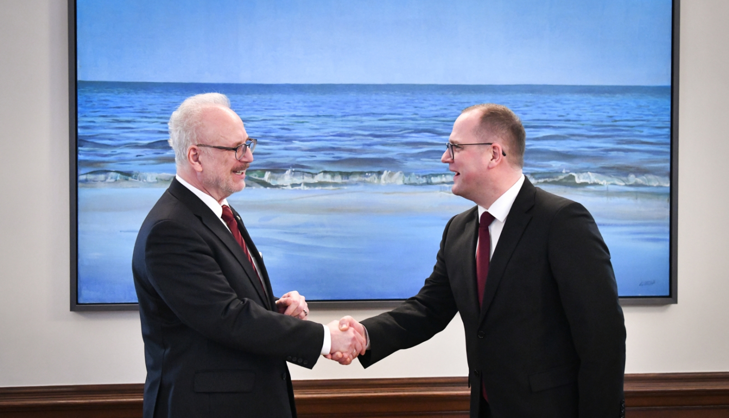 09.02.2023. Valsts prezidents Egils Levits tiekas ar klimata un enerģētikas ministru Raimondu Čudaru. Foto autors: Ilmārs Znotiņš, Valsts prezidenta kanceleja.