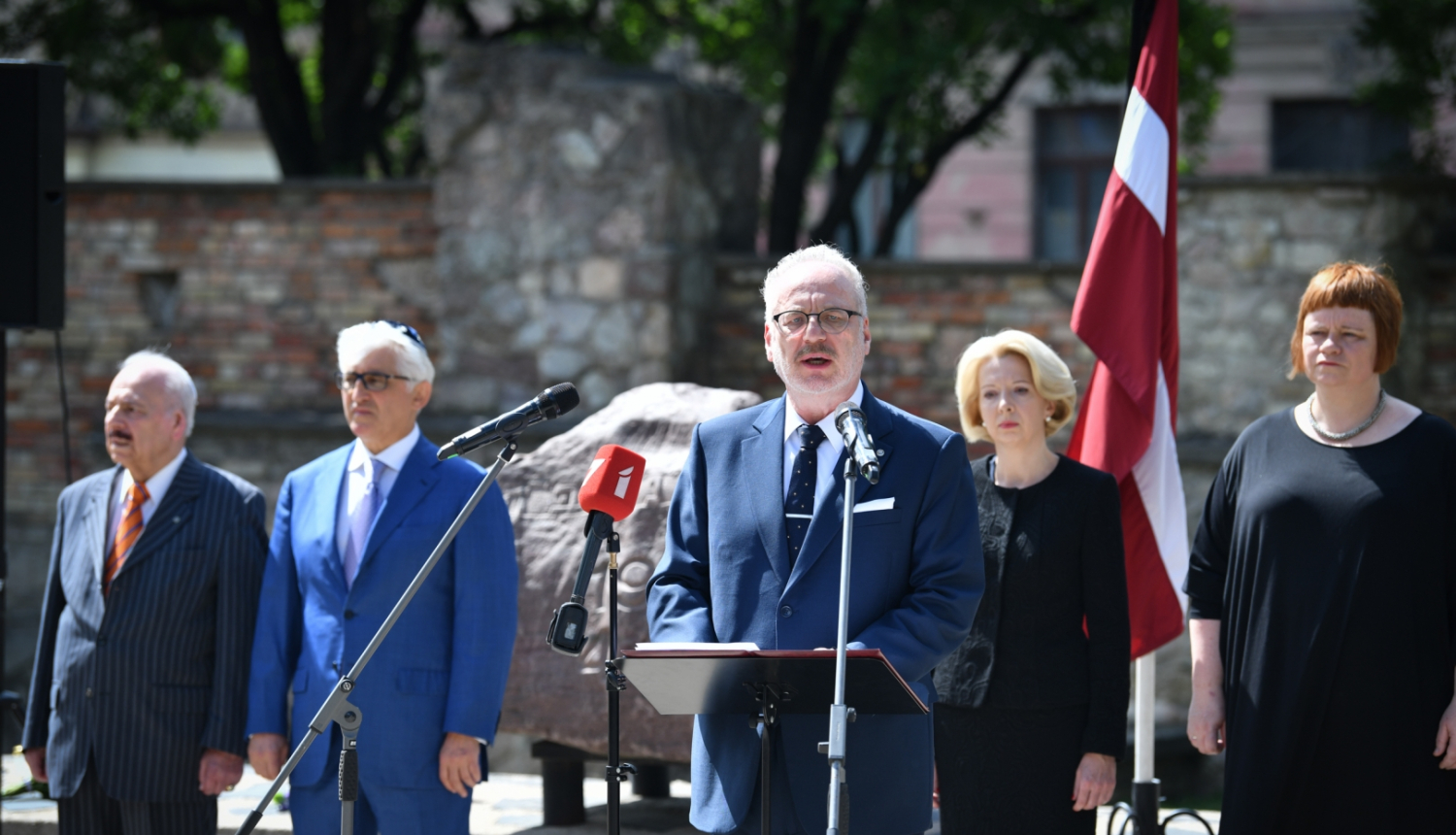Valsts prezidenta Egila Levita uzruna Ebreju tautas genocīda upuru piemiņas dienā