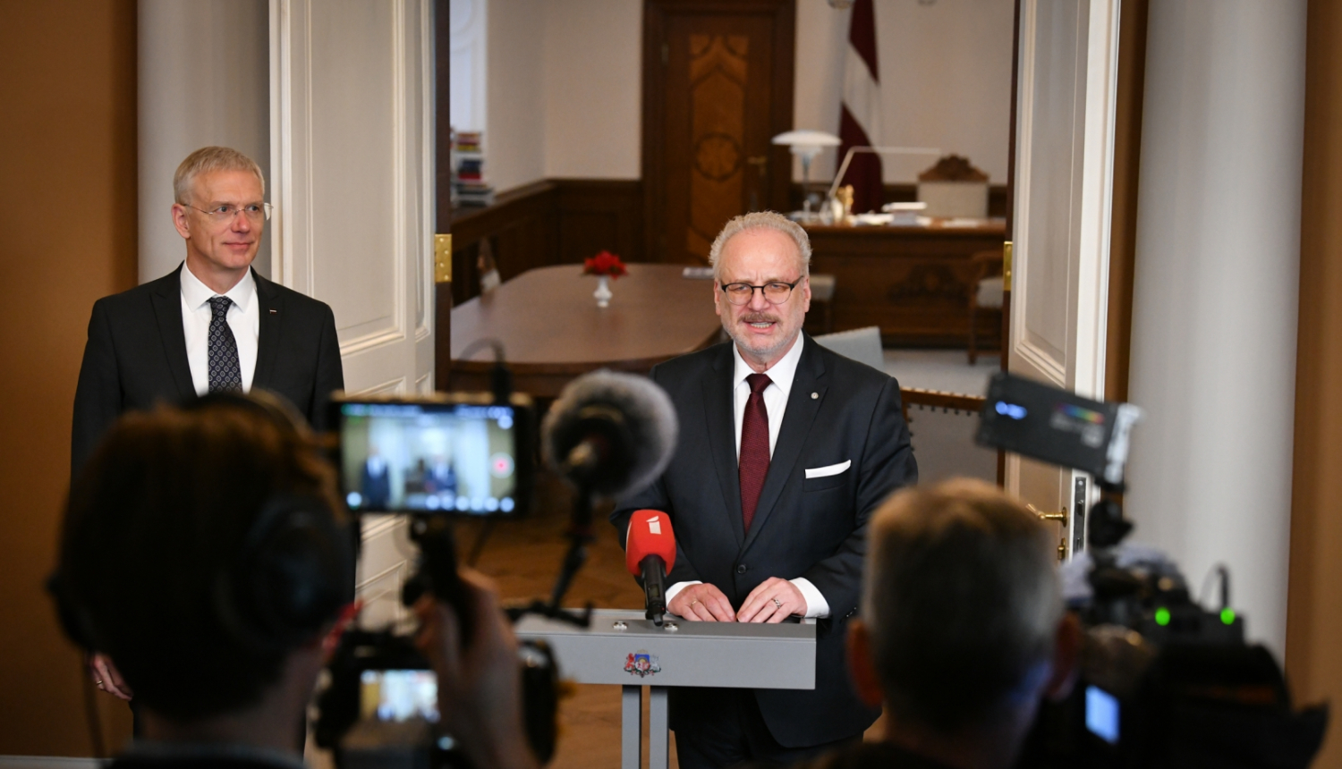 11.01.2023. Valsts prezidenta Egila Levita un Ministru prezidenta Krišjāņa Kariņa preses konference