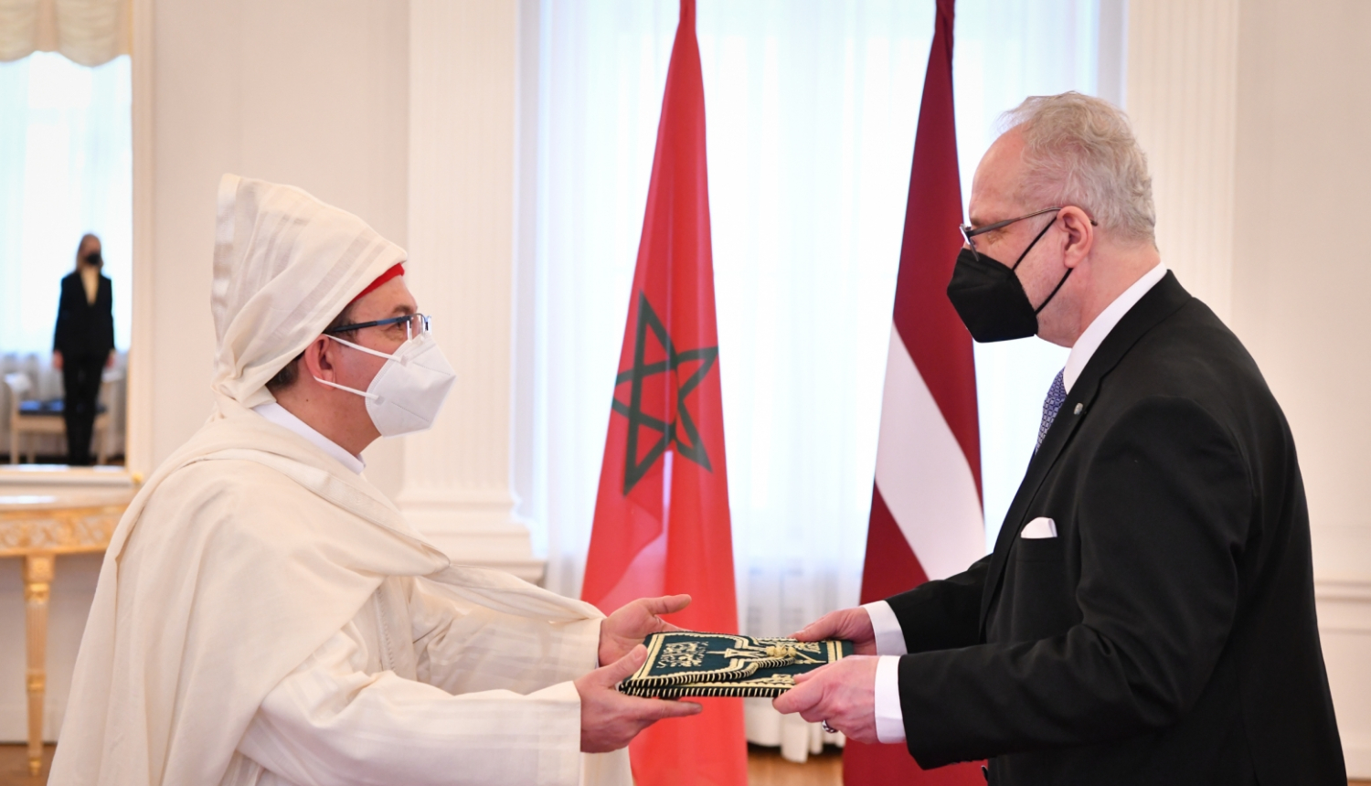 Marokas Karalistes ārkārtējā un pilnvarotā vēstnieka Karīma Medreka akreditācija. 