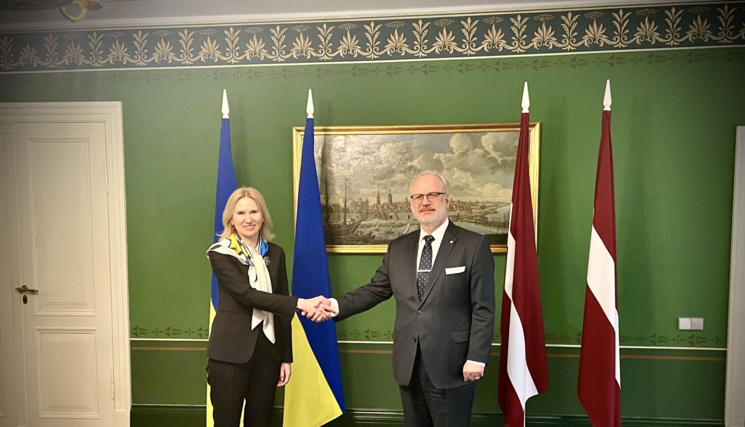 Olena Kondratjuka un Egils Levits