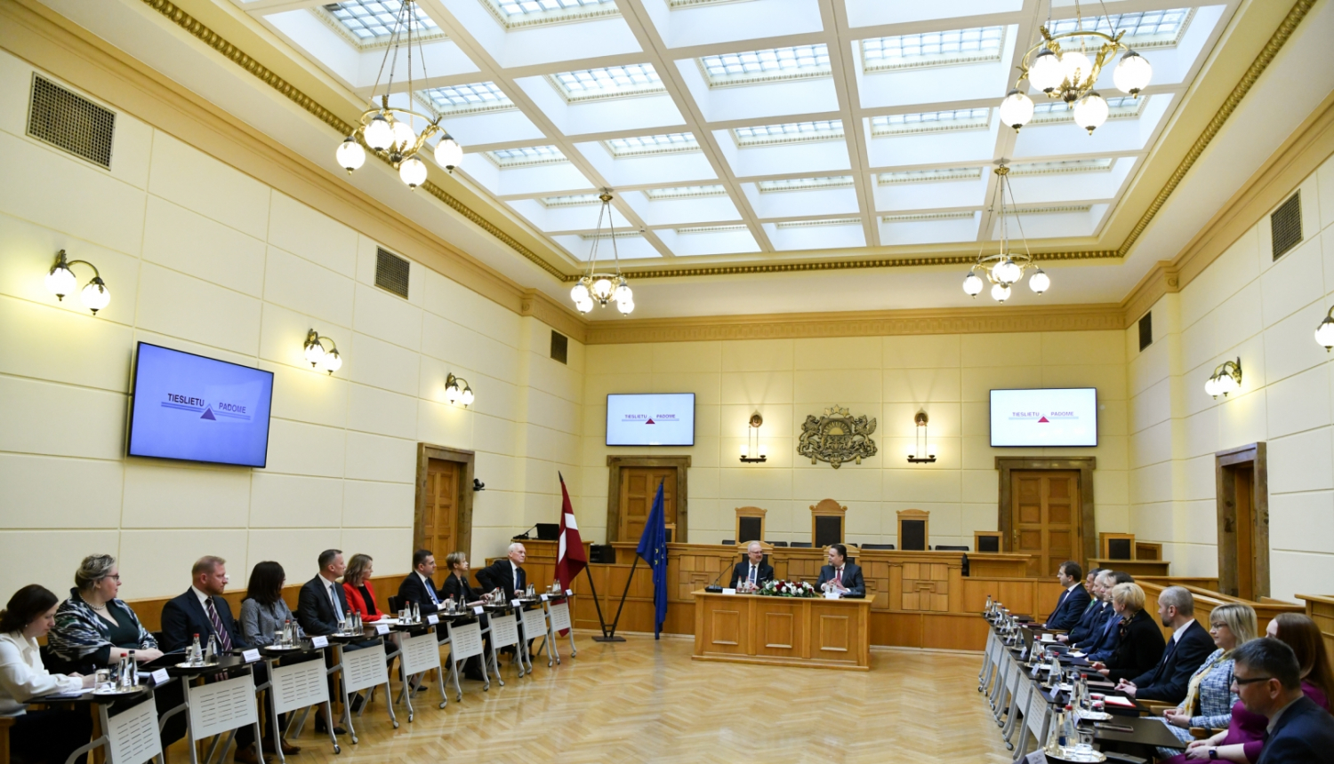 Valsts prezidents Egils Levits piedalās Tieslietu padomes sēdē