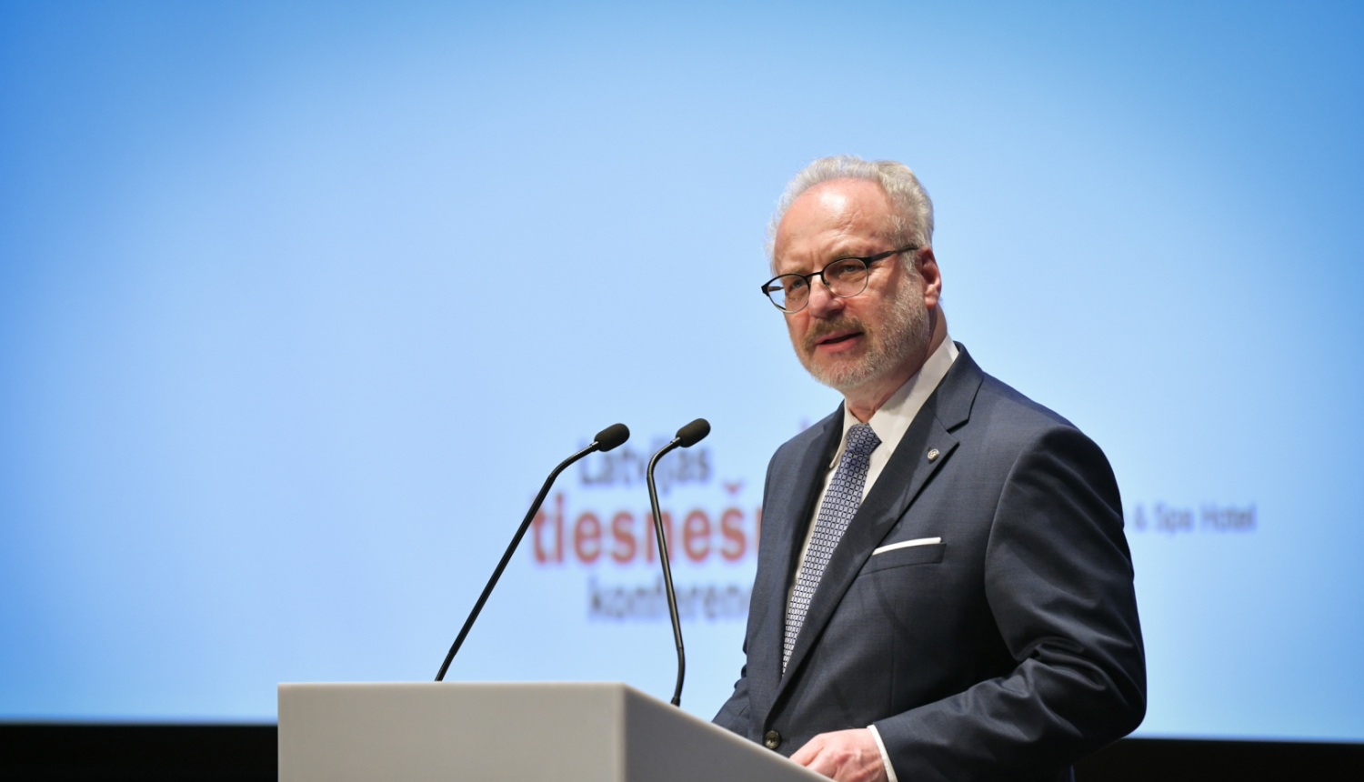 19.05.2023. Valsts prezidents Egils Levits piedalās Latvijas tiesnešu konferencē “Tiesības uz taisnīgu tiesu: tiesu instanču mijiedarbība”