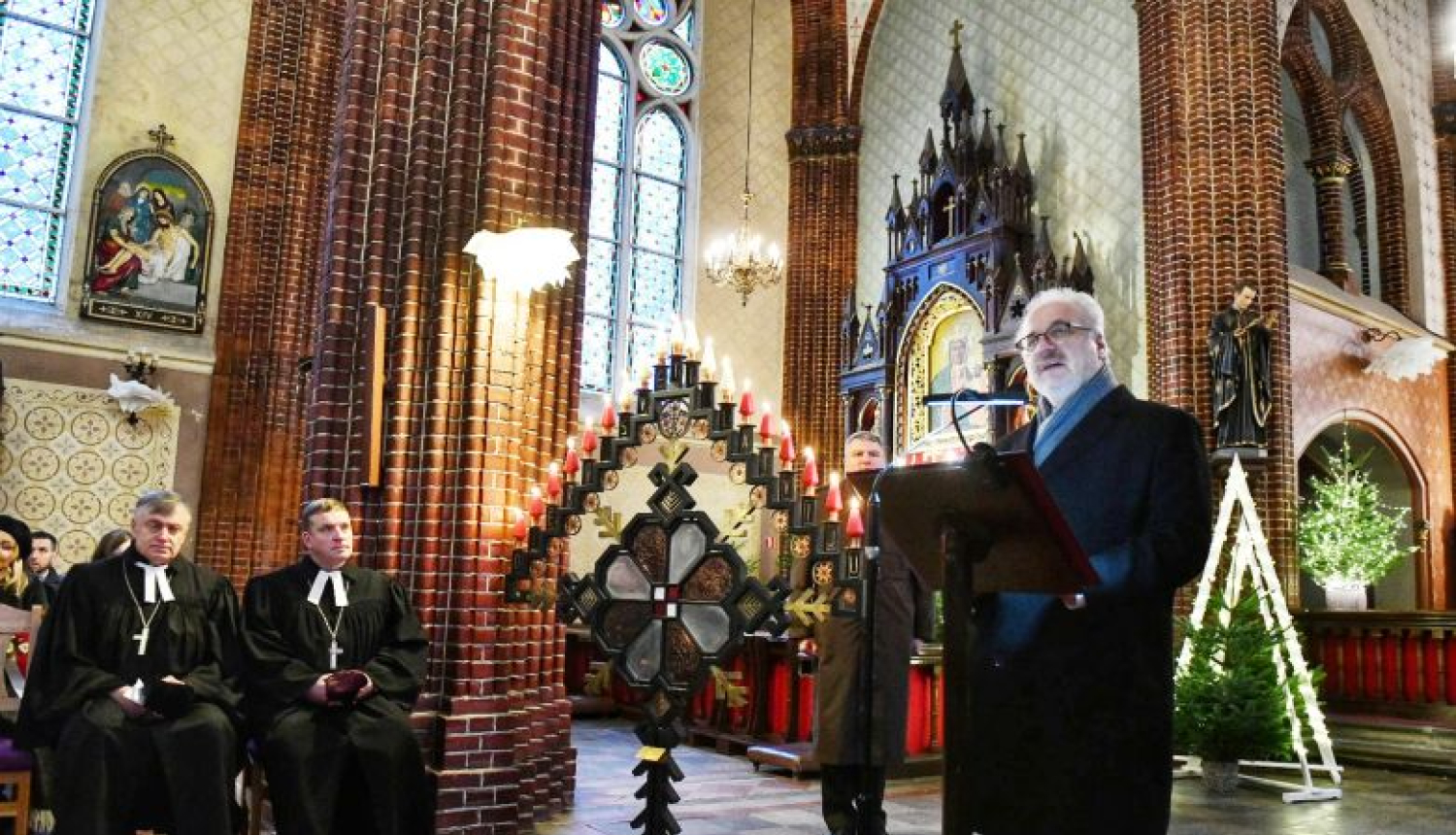Valsts prezidenta Egila Levita uzruna Viļakas Romas katoļu baznīcā