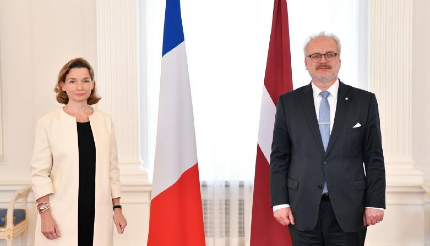 Valsts prezidents akreditē Francijas Republikas vēstnieci Latvijā