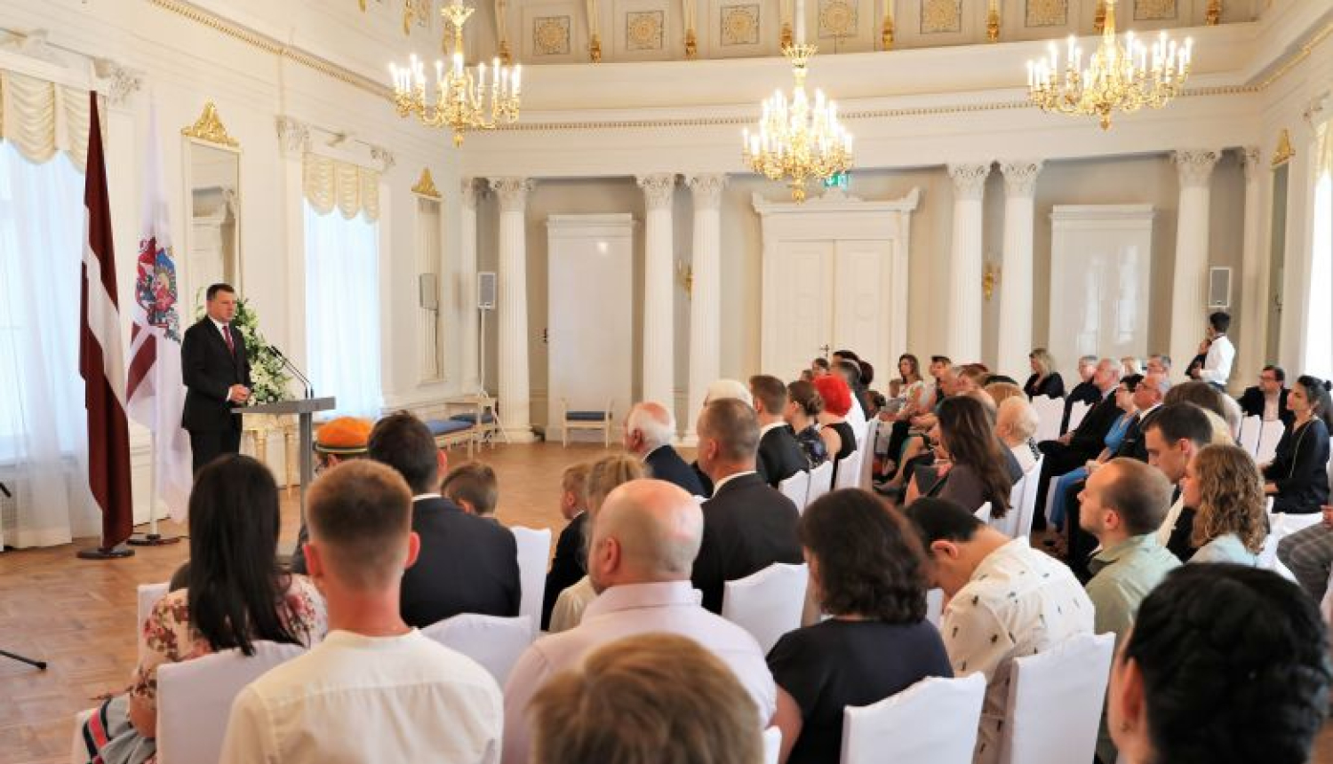 Valsts prezidents Raimonds Vējonis Rīgas pilī sveic projekta “Mēs esam Latvija” dalībniekus