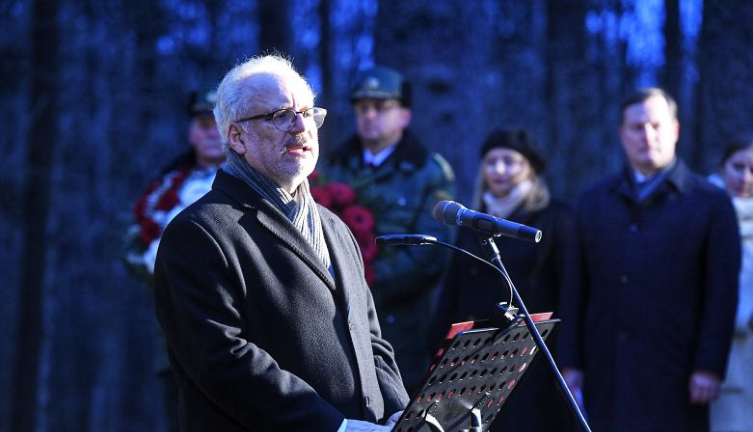 Valsts prezidenta Egila Levita uzruna piemiņas brīdī Jaškovas Brāļu kapos