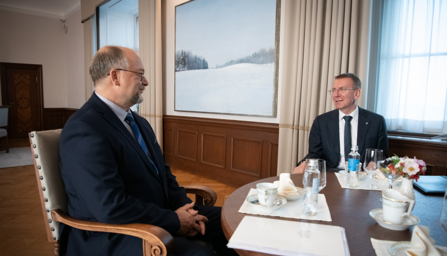 Egils Baldzēns un Edgars Rinkēvičs