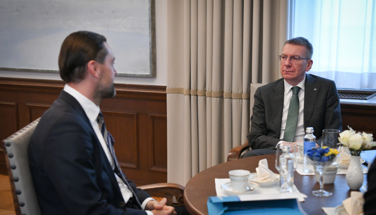 12.01.2024. Valsts prezidenta Edgara Rinkēviča tikšanās ar Attīstības finanšu institūcijas ALTUM valdes priekšsēdētāju Reini Bērziņu