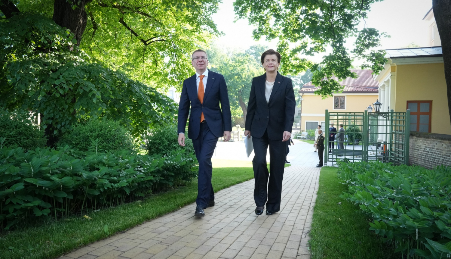 Valsts prezidenta Edgara Rinkēviča tikšanās ar ārlietu ministri Baibu Braži