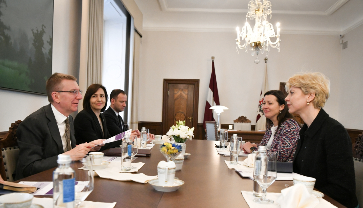 Valsts prezidenta Edgara Rinkēviča tikšanās ar izglītības un zinātnes ministri Andu Čakšu